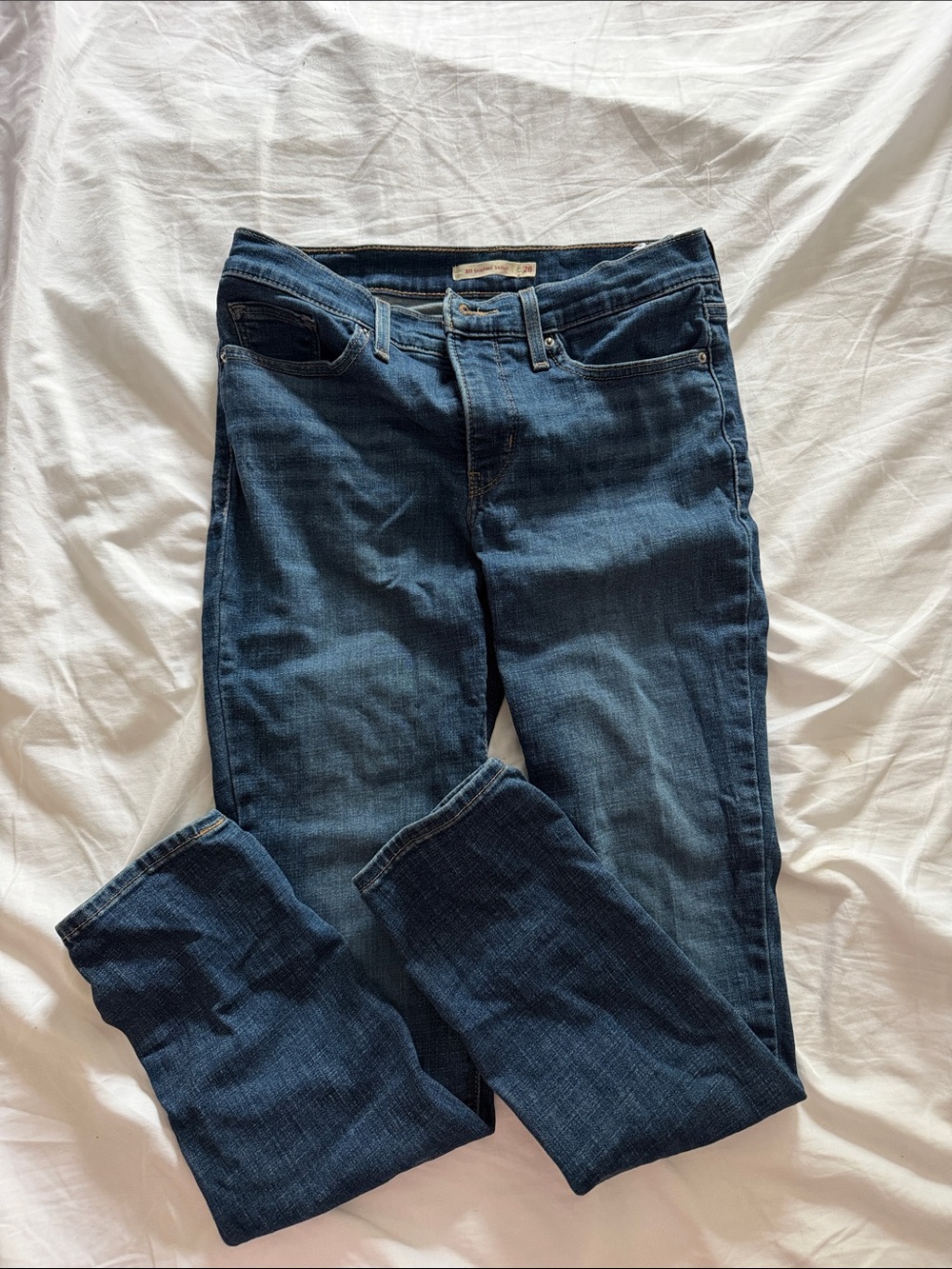 Dark Wash Straight Jeans
